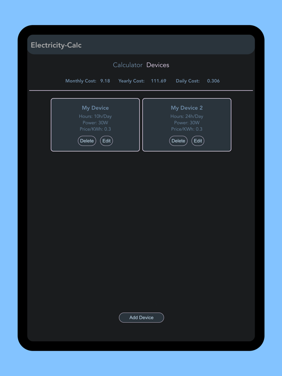 Screenshot #5 pour Pro ElectricityCost Calculator