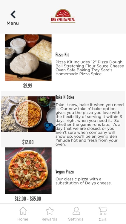 Ben Yehuda Pizza Easy Ordering