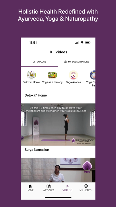 Vivekananda Health Screenshot