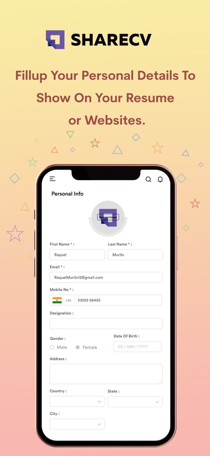 Share CV Website Resume Maker