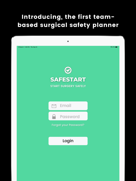 SafeStart Medical iPad screenshot 1 - Medical app