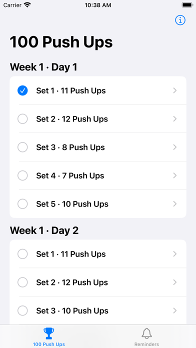 Pushie: 100 Push Ups Challenge Screenshot