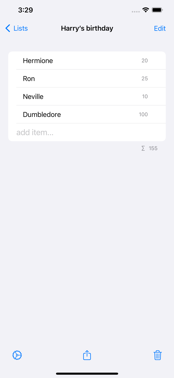 Just lists simple and usable