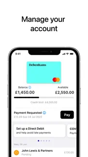 debenhams credit card iphone screenshot 2