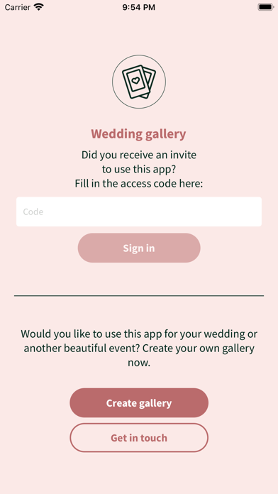 Wedding gallery Screenshot