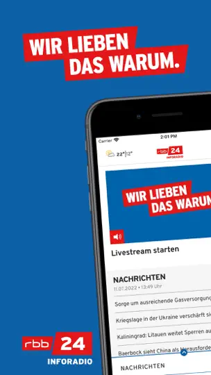 Screenshot von Rbb24 Inforadio auf dem iPhone 1