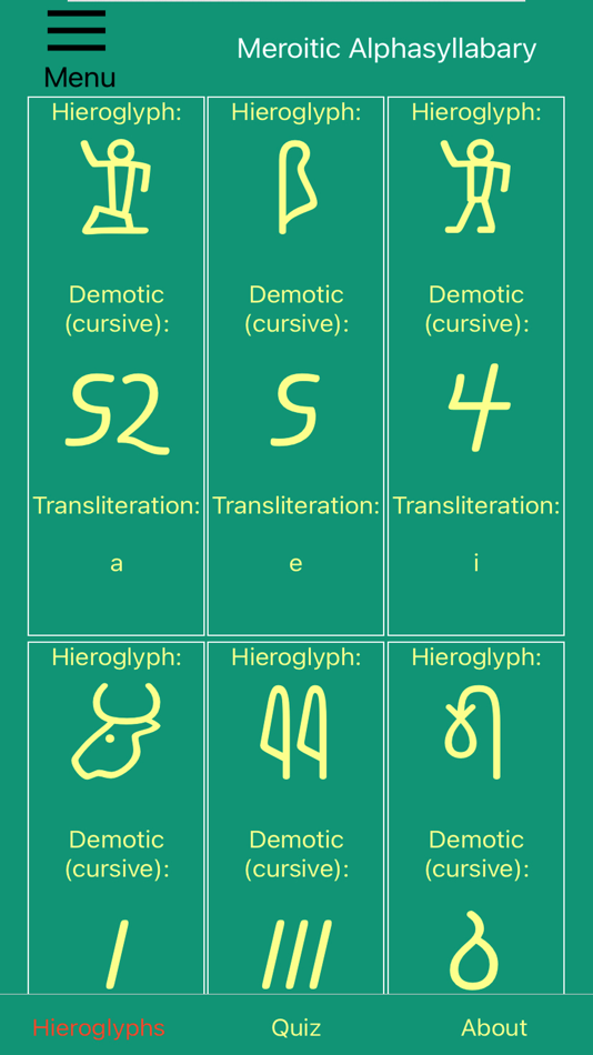 #6. Nile Valley Hieroglyphs + More (iOS) 来自: Ethan Hartzell