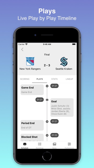 StickCheck: Hockey Scores Screenshot
