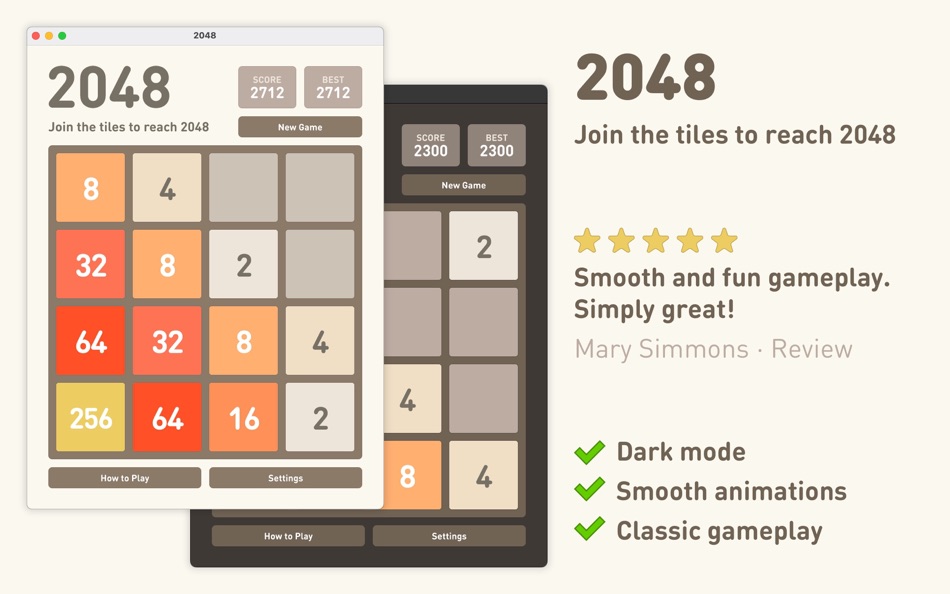 2048 • Puzzle Game (macOS) 由: Holger Sindbaek 2048 • Puzzle Game (macOS) 由: Holger Sindbaek