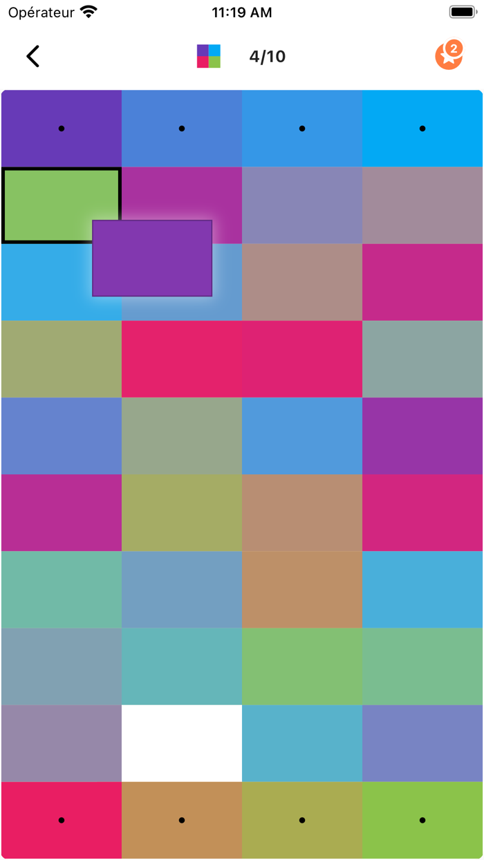 Color Puzzle - color ordering