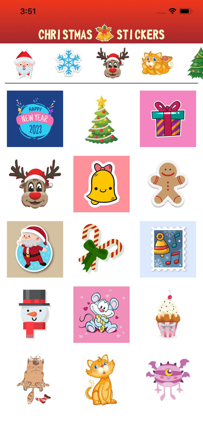 Stickers Christmas and New Year