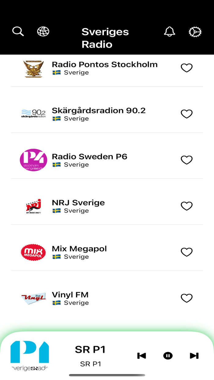 Sveriges Radiostationer live