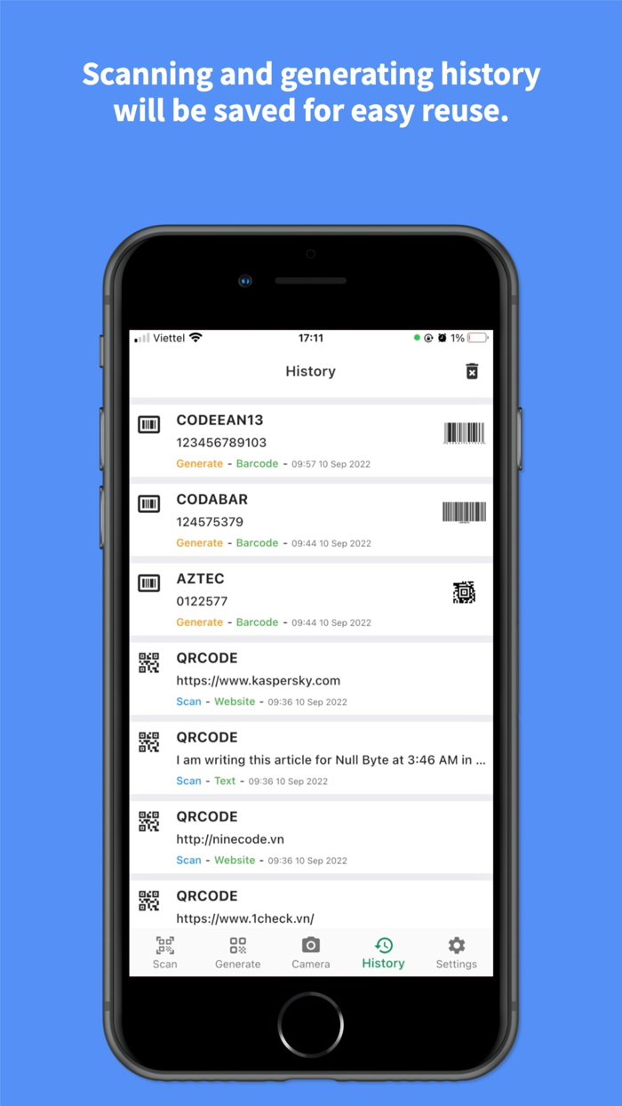 QR code Barcode UPC Reader