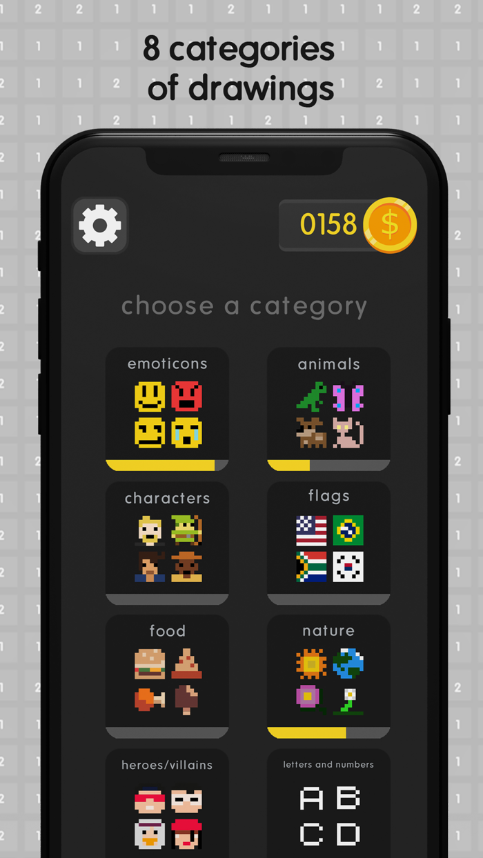 Coloring Pixels 8x8 3D Cubes