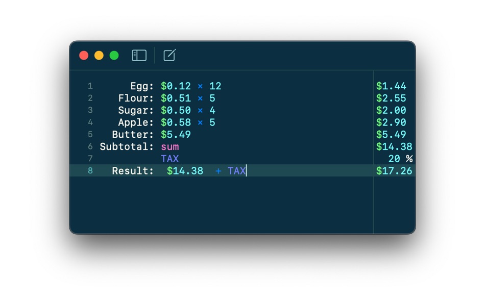 #1. PiPad - Calculation & Note (macOS) 由: Pavlo Liashenko