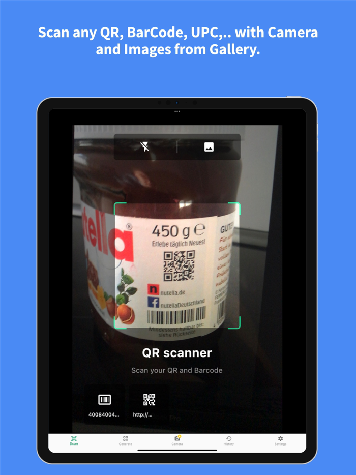 QR code Barcode UPC Reader