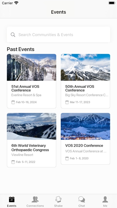 VOS Events Screenshot