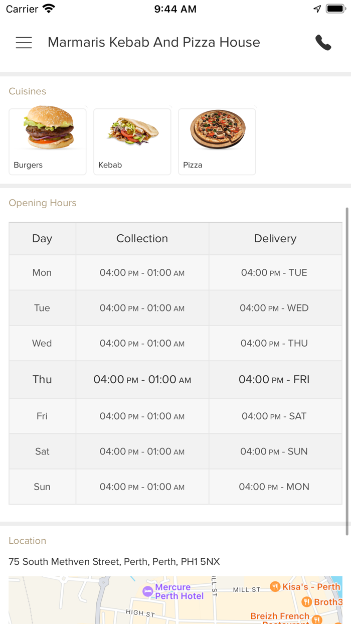 Marmaris Kebab and Pizza House.