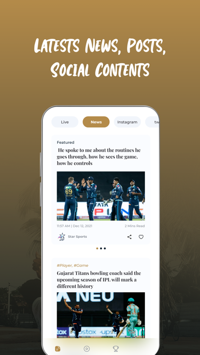 Gujarat T20 Cricket Fan App Screenshot