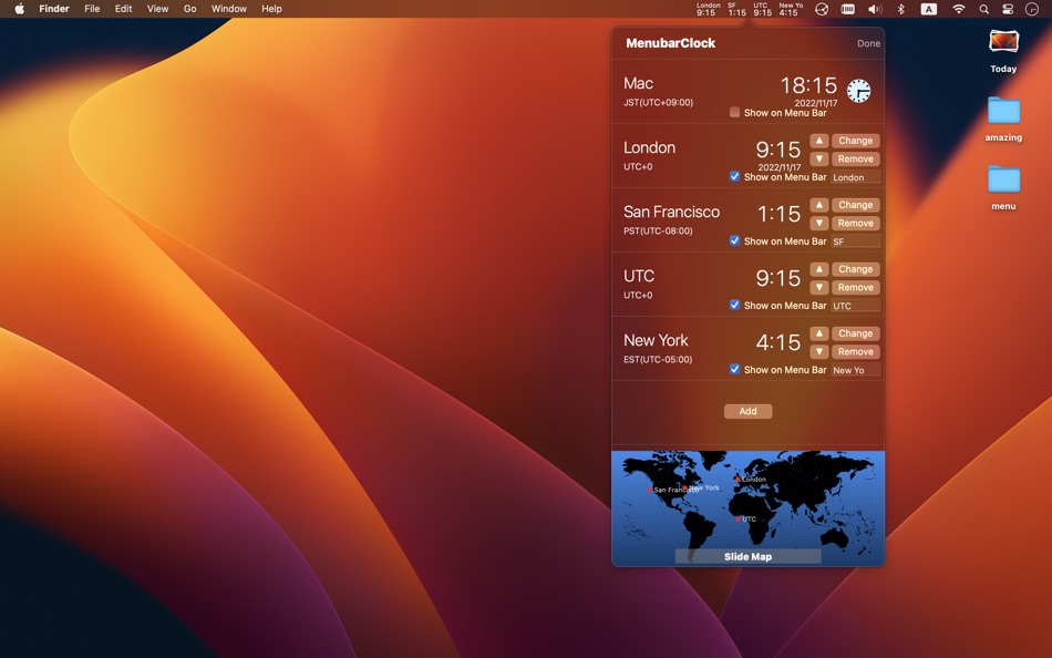 #3. MenubarClock (macOS) By: NagisaWorks, K.K.