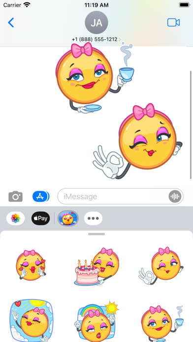 Miss Emoji - Animated Sticker Screenshot