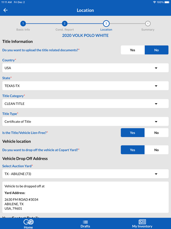 Copart GO iPad screenshot 6 - Business app