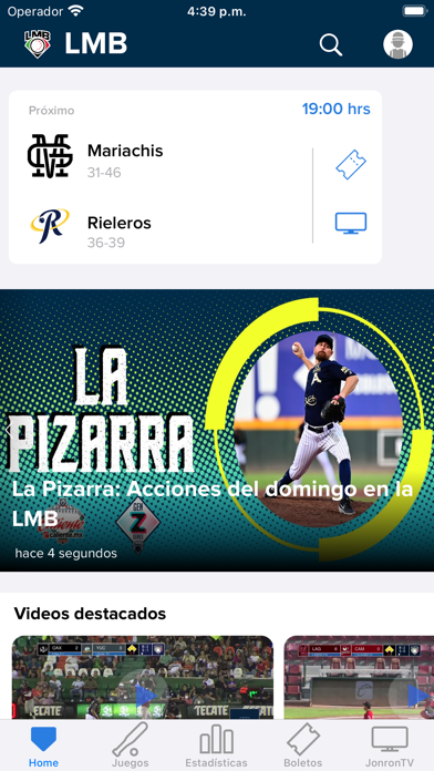 Liga Mexicana de Beisbol LMB Screenshot