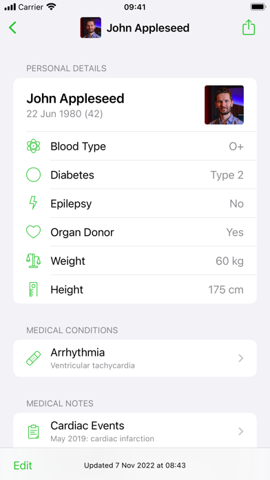 Screenshot #2 pour Medical ID Records