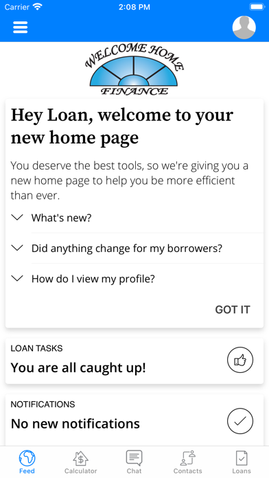 Welcome Home Finance Screenshot