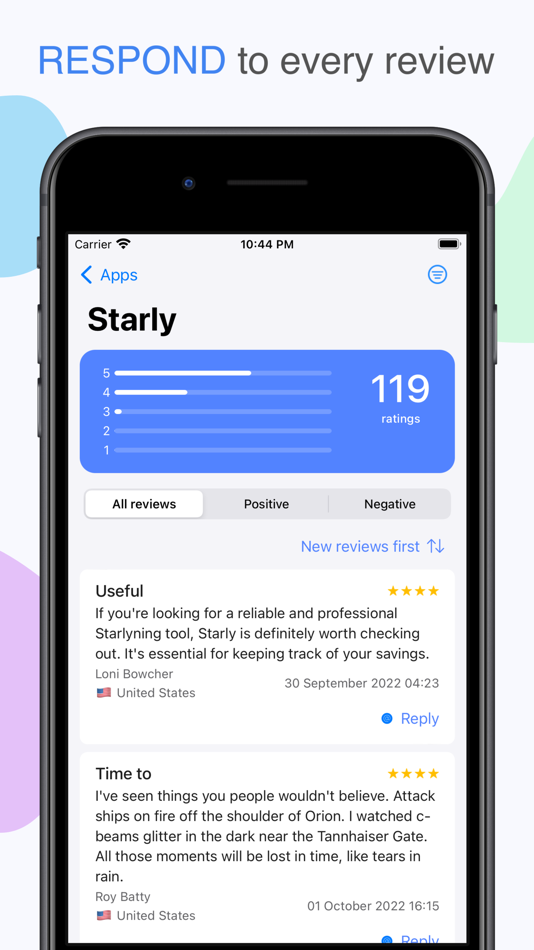 #2. Starly: reviews, reply to apps (macOS) 由: Viktor Grushevskiy