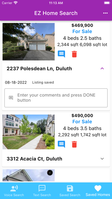 EZ Home Search Screenshot
