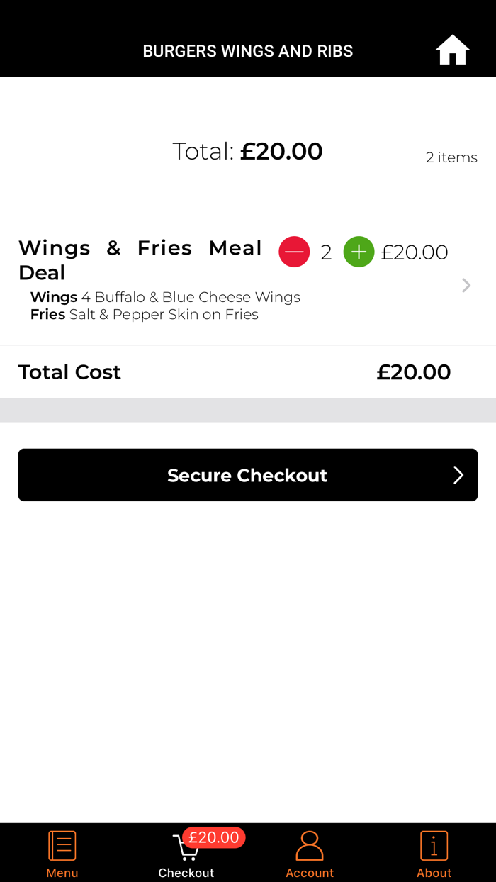 Burgers Wings and Ribs