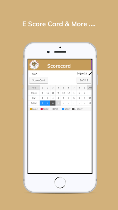 KGA Golf App Screenshot