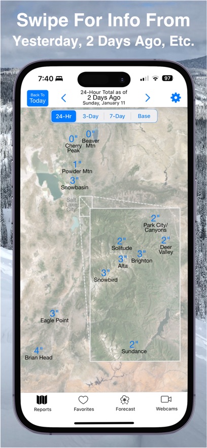 Utah Snow Map & Webcams