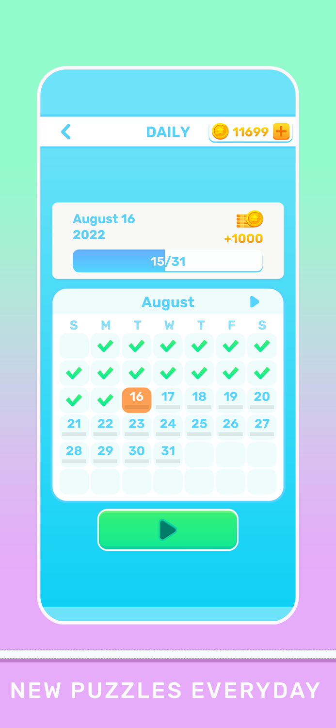 Crossword Play. Connect words.