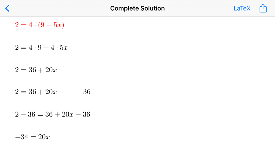 #2. Linear Equations Tutor (iOS) By: Francesco Grassi