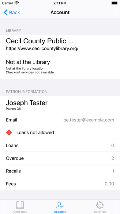 MyCheckout@CCPL Screenshot