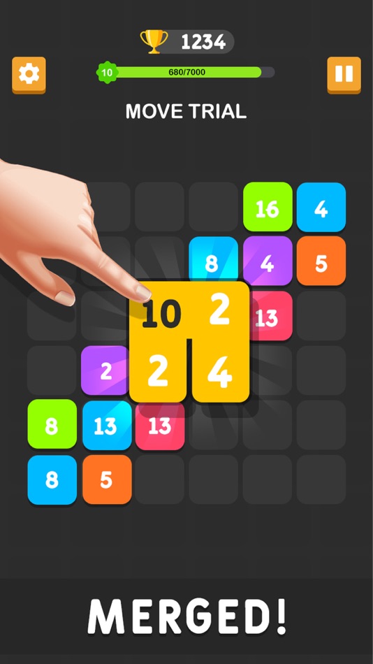 #2. 2048 Merge Blocks Game (iOS) 由: Peachu Pacha Games