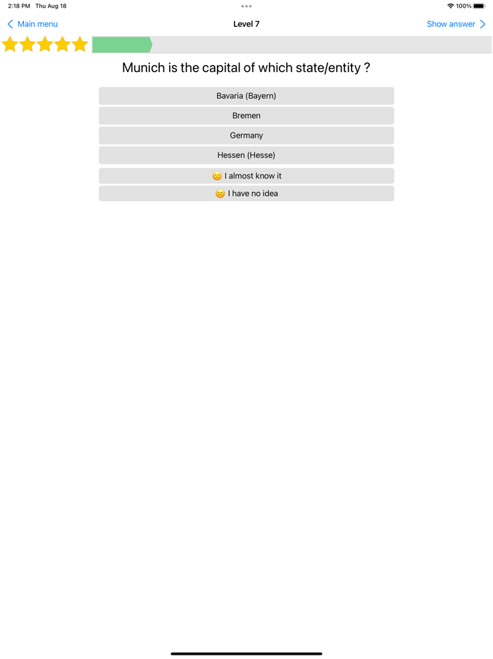 OneMileNorth Germany Quiz