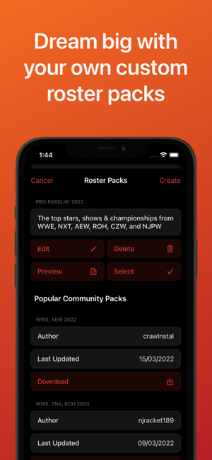 Zrzut ekranu z Pro Wrestling Manager 2022