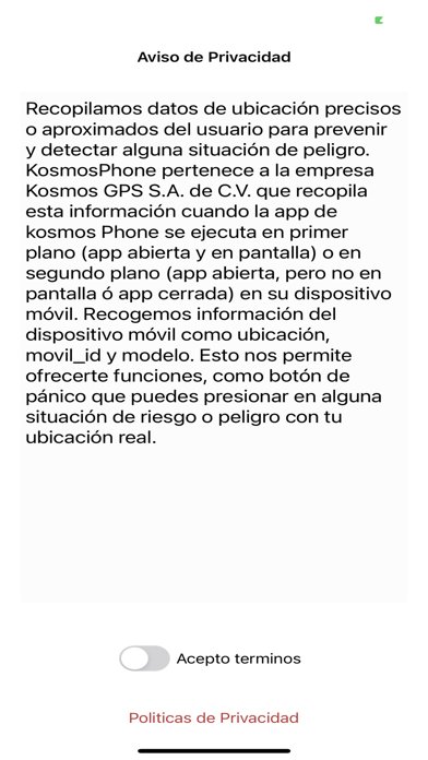 Kosmos-Phone Screenshot