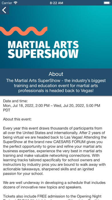 Martial Arts SuperShow 2022 Screenshot