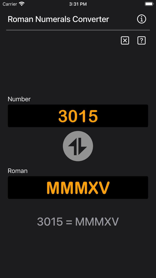 #1. Roman Numerals Converter Plus (iOS) By: Heng Jia Liang