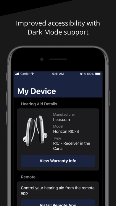 The official hear.com App Screenshot