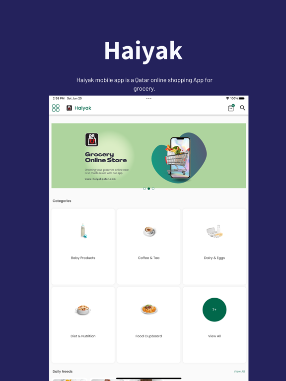 Haiyak Supermarket iPad screenshot 1 - Shopping app