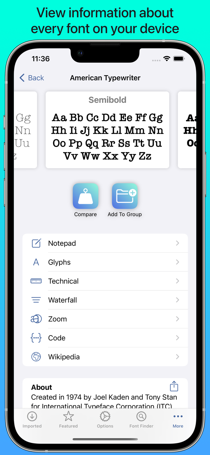 iFont find install any font