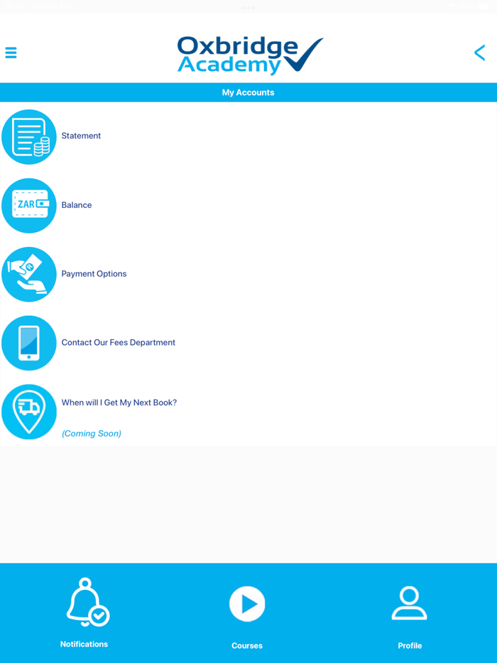 Oxbridge Academy Mobile App