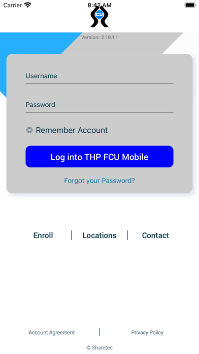 THP Federal Credit Union Screenshot