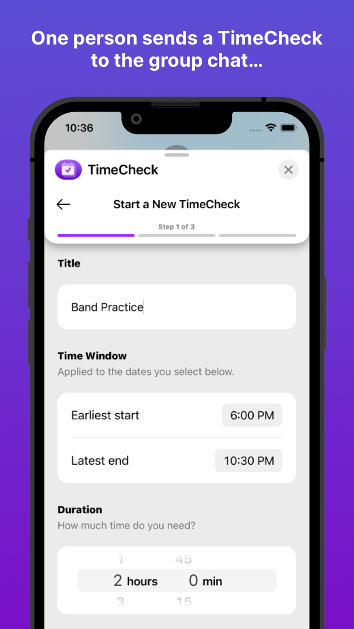 TimeCheck iMessage Extension