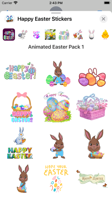Screenshot #1 pour Animated Easter Stickers